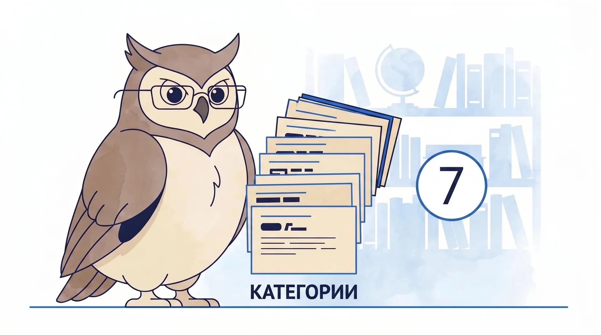 Семь подсвеченных карточек со словами-нарушителями над фоном раскрытого словаря